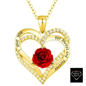 The Heart of Rose Pendant (Gold)